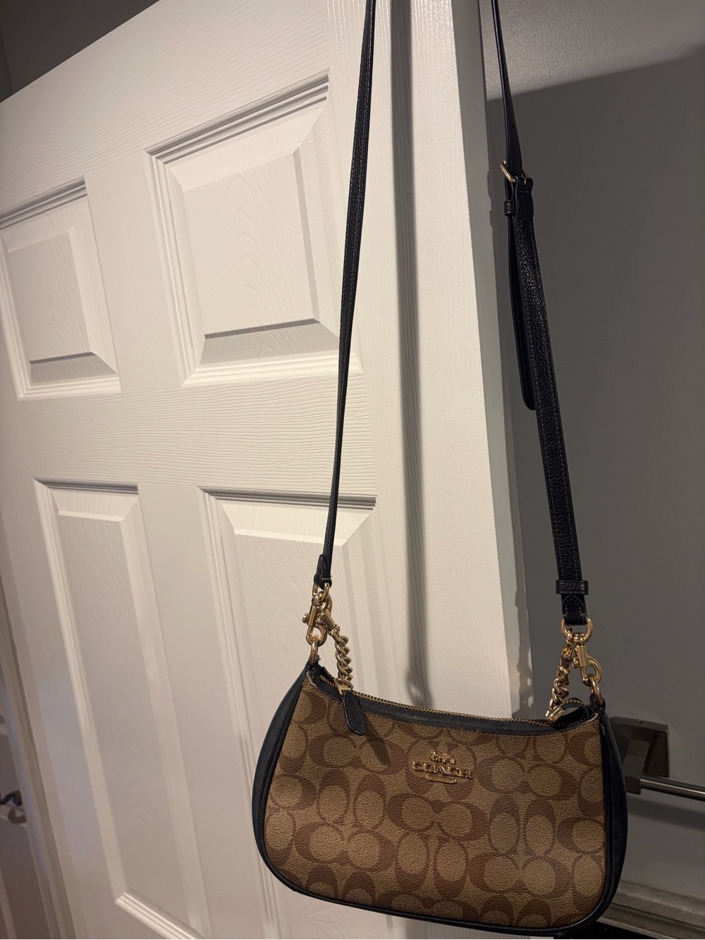 Coach Mini Shoulder and Crossbody Bag in Brown with Gold Hardware - Picture 6 of 6
